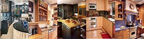 armoires de cuisine en bois, en merisier, en érable, en chêne, etc.