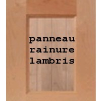 porte d'armoires de cuisine style shaker, lambris comme des rainures 